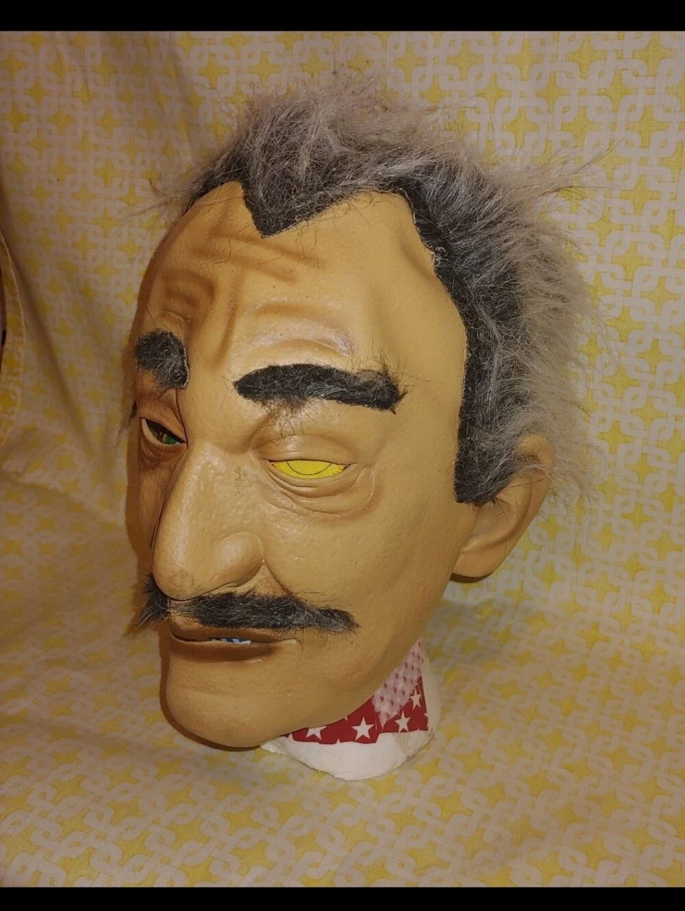 Vintage Y2k Old Man Halloween Creepy Cosplay Mask Costume